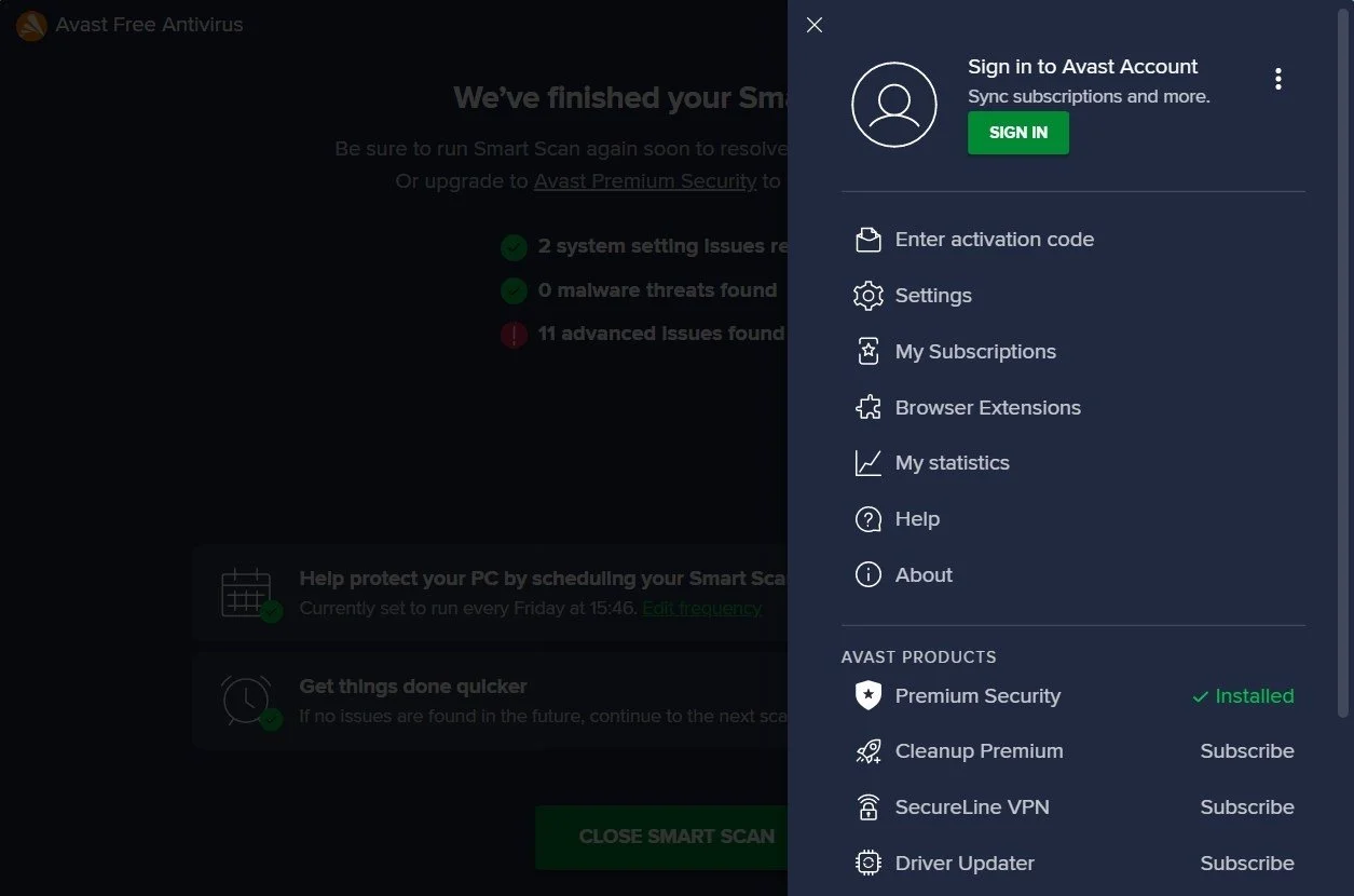 Avast Free Antivirus 4