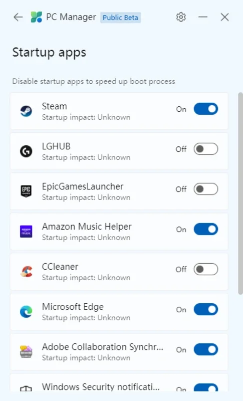 Microsoft PC Manager 8